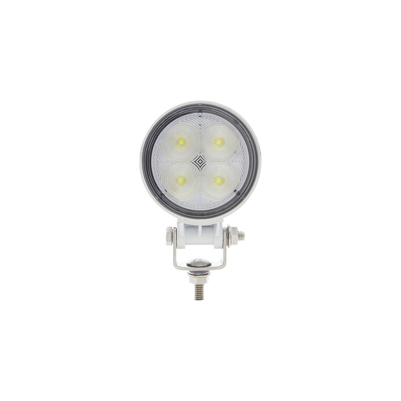 Seachoice 53004 LED Flood Beam Round Work Light, 12/24V, White Housing, 4 LEDs