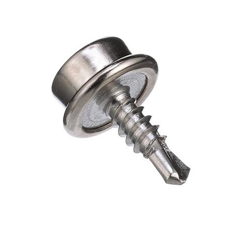 Seachoice 59387 Button Stud Self-Drilling Screw 1/2, 50/pk