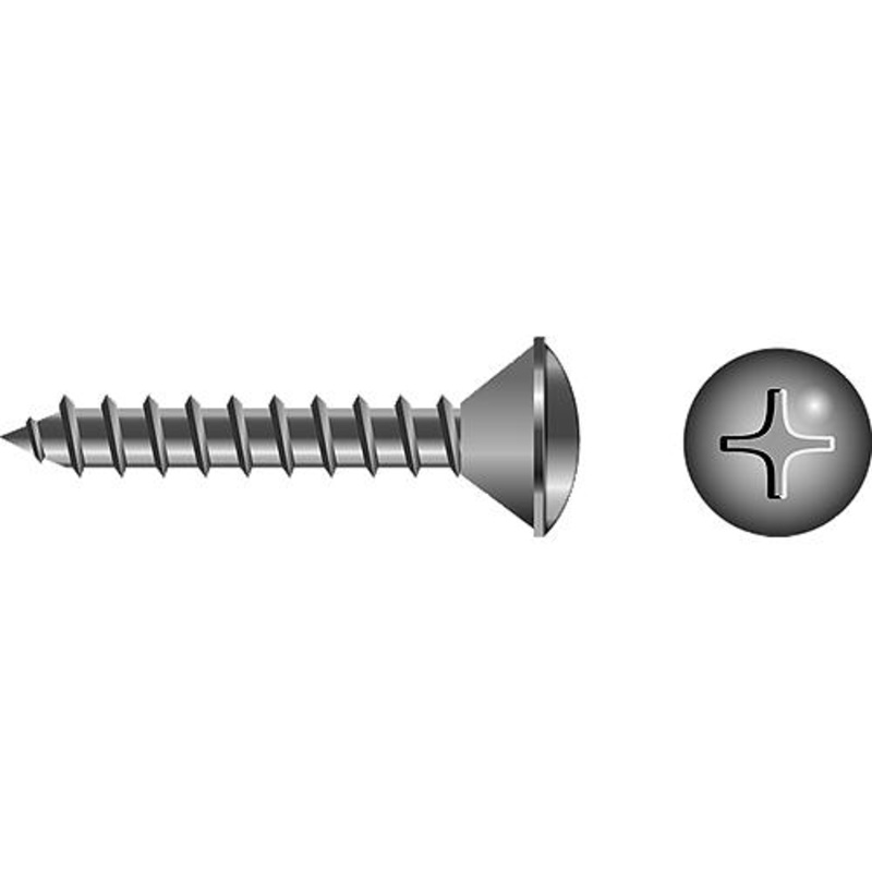 Seachoice 59593 Stainless Steel Phillips Machine Screw – Oval Head