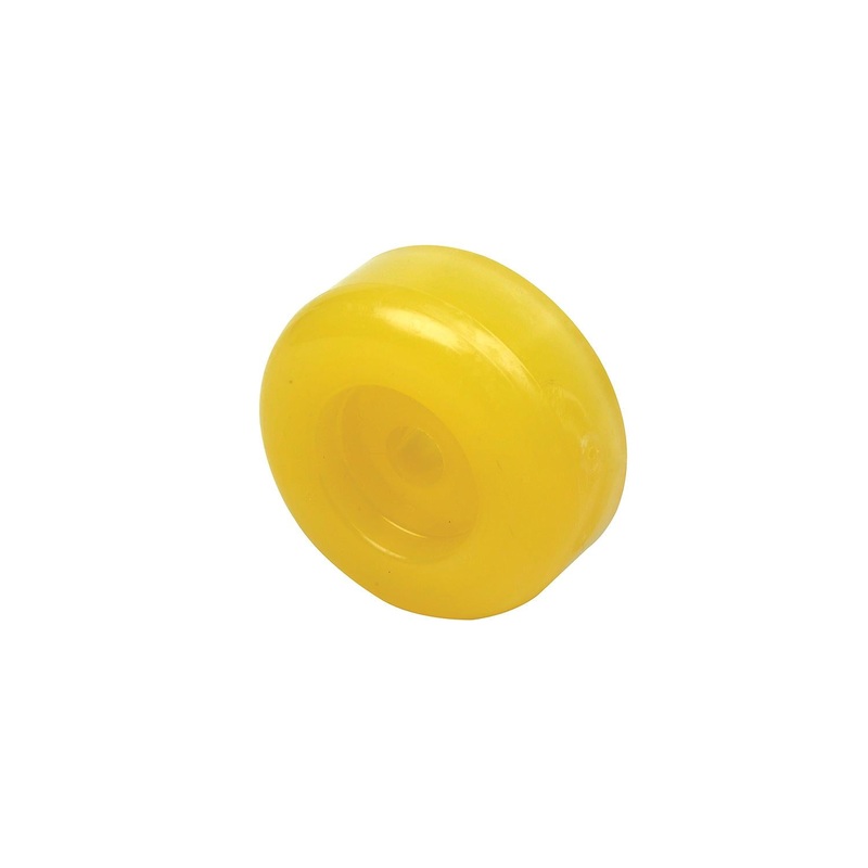 Seachoice Non-Marking TP Yellow Rubber Roller End Cap 3-1/2 With 1-1/4 ID Hole