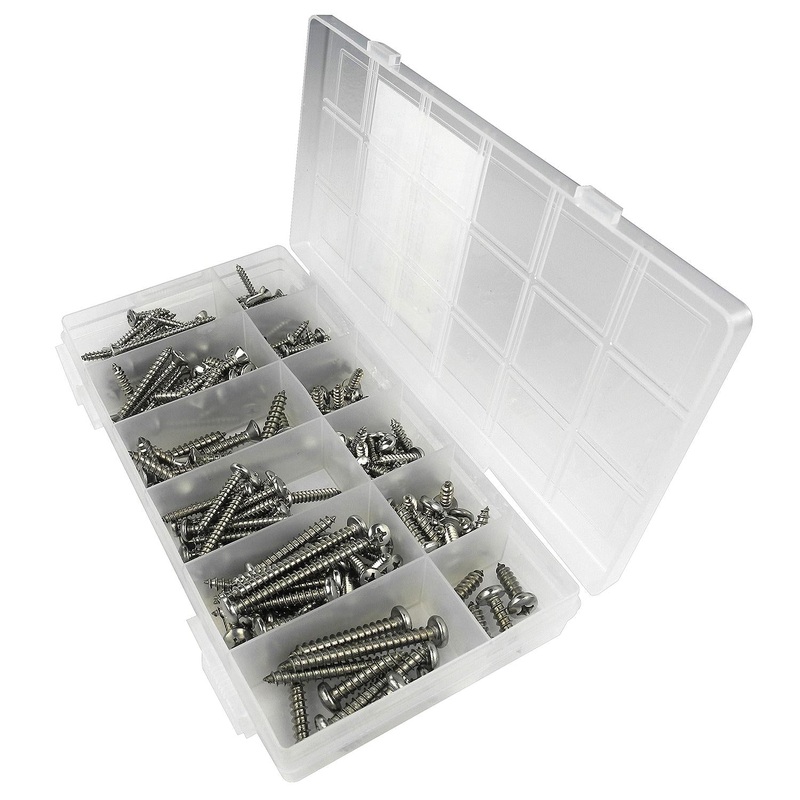 Seachoice Stainless Steel Tapping Screw Kit – 216 Piece