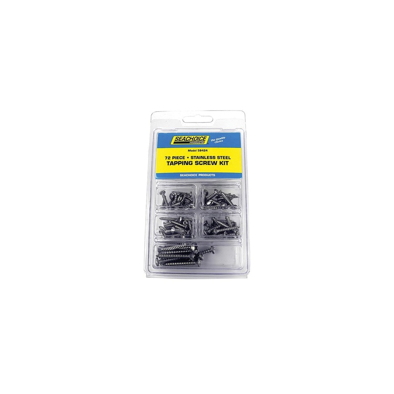 Seachoice Stainless Steel Tapping Screw Kit – 72 Piece
