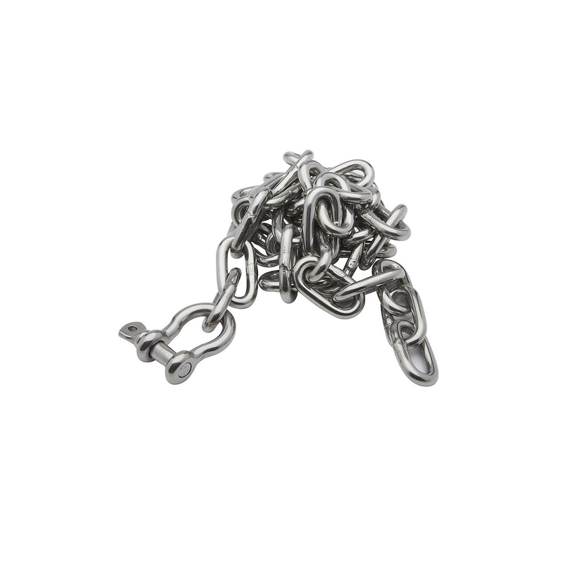 Seachoice 44123 Stainless Steel Anchor Lead Chain, 1/4 x 4′, 5/16 Shackle