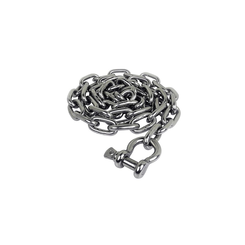 Seachoice 44143 Stainless Steel Anchor Lead Chain, 5/16 x 5′, 3/8 Shackle