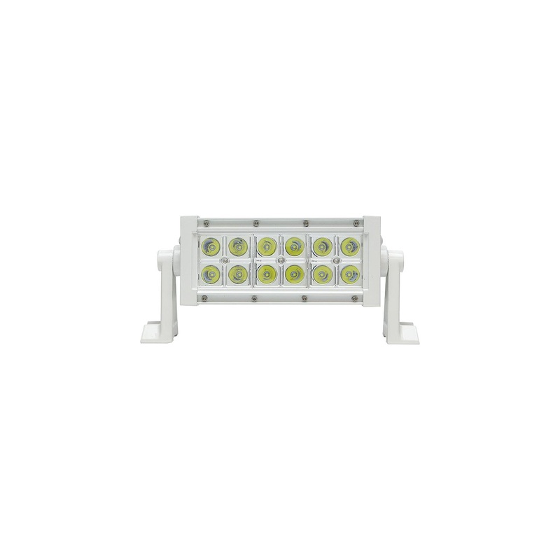 Seachoice 51703 LED Spot/Flood Light Bar, White Housing, 12 LEDs, 7.25, 12/24V