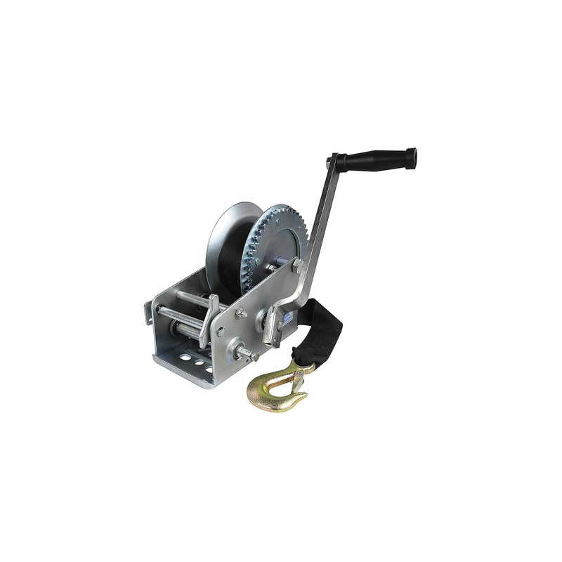Seachoice 52261 3,000 Lb. Manual Trailer Winch, 2-Speed, 25-Ft. Strap w/Snap Hook