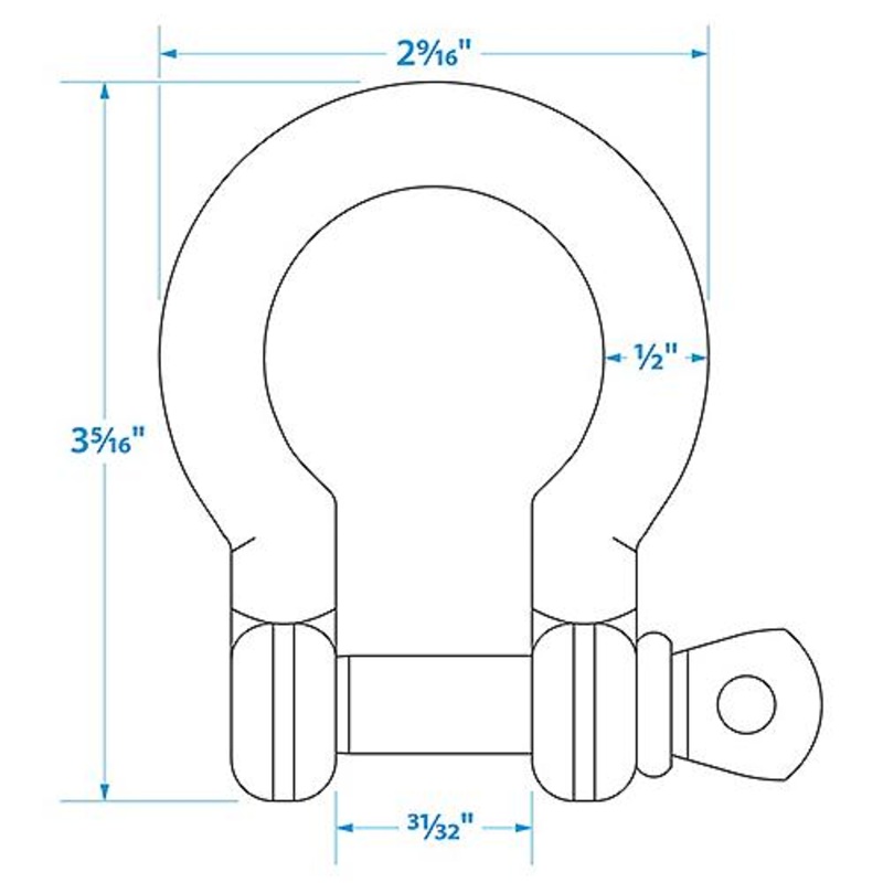 Seachoice Stainless Steel Anchor Shackle