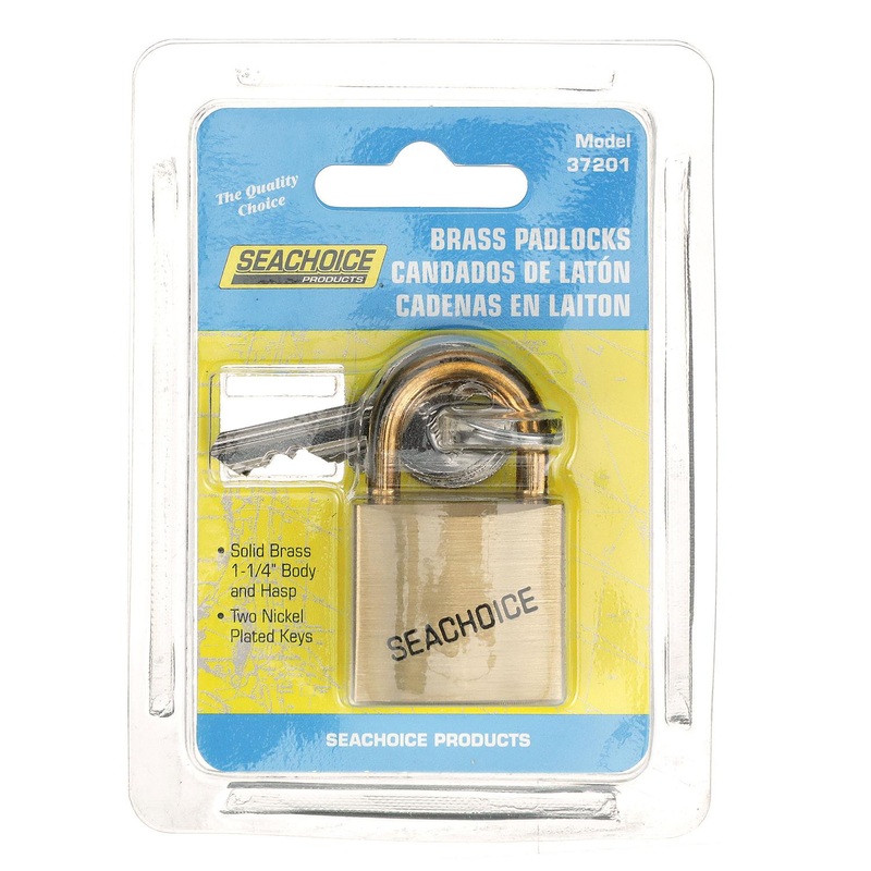 Seachoice 37201 1-1/4 Solid Brass Body Padlock – Single Lock
