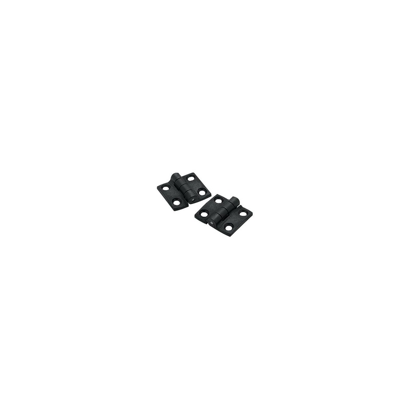 Seachoice Butt Hinge, 1-1/2 x1-3/8 Black Nylon , Pair