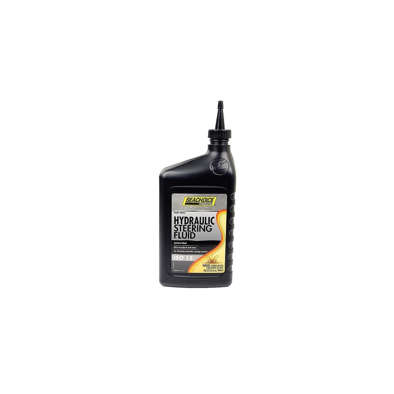 Seachoice 28423 Hydraulic Steering Fluid – Synthetic Blend, ISO 15, 1 Qt.