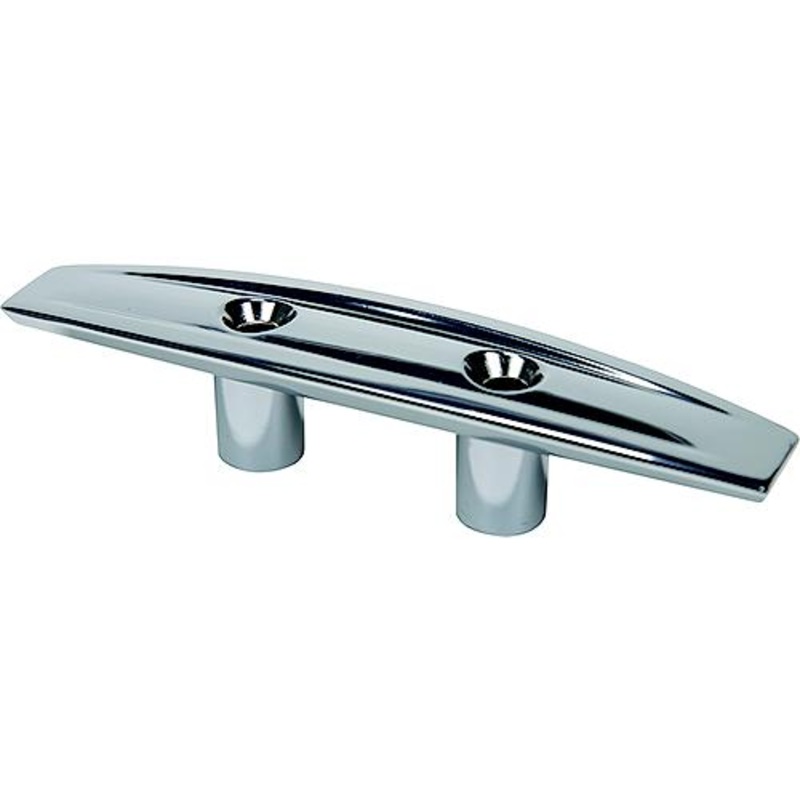 Seachoice 30341 Open Base Cleat, Chrome/Zinc, 6-1/8 L x 1-1/3 W x 1-1/4 H
