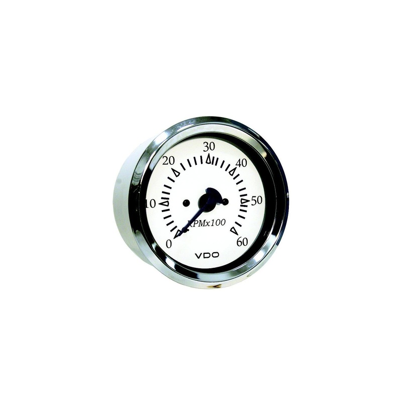 Seachoice 15151 Gauge, Chrome Bezel / White Face, Tachometer (Sterndrive)