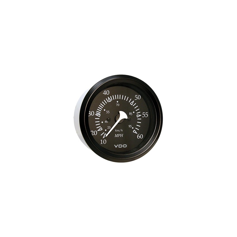 Seachoice 15231 Gauge, Black Bezel / Black Face, Speedometer