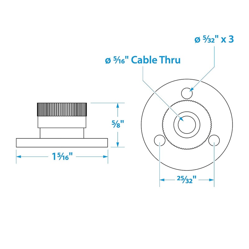 Seachoice 10021 Chrome Plated Brass Cable Outlet – 5/16