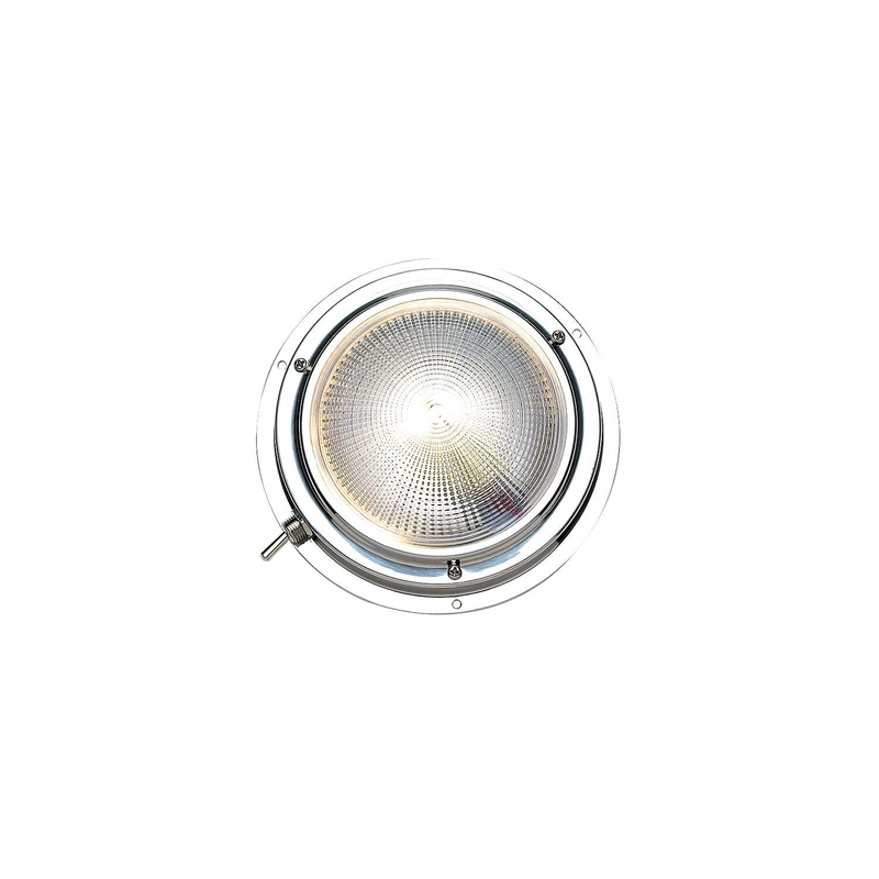 Seachoice Polished Stainless Steel Bright White LED Dome Light