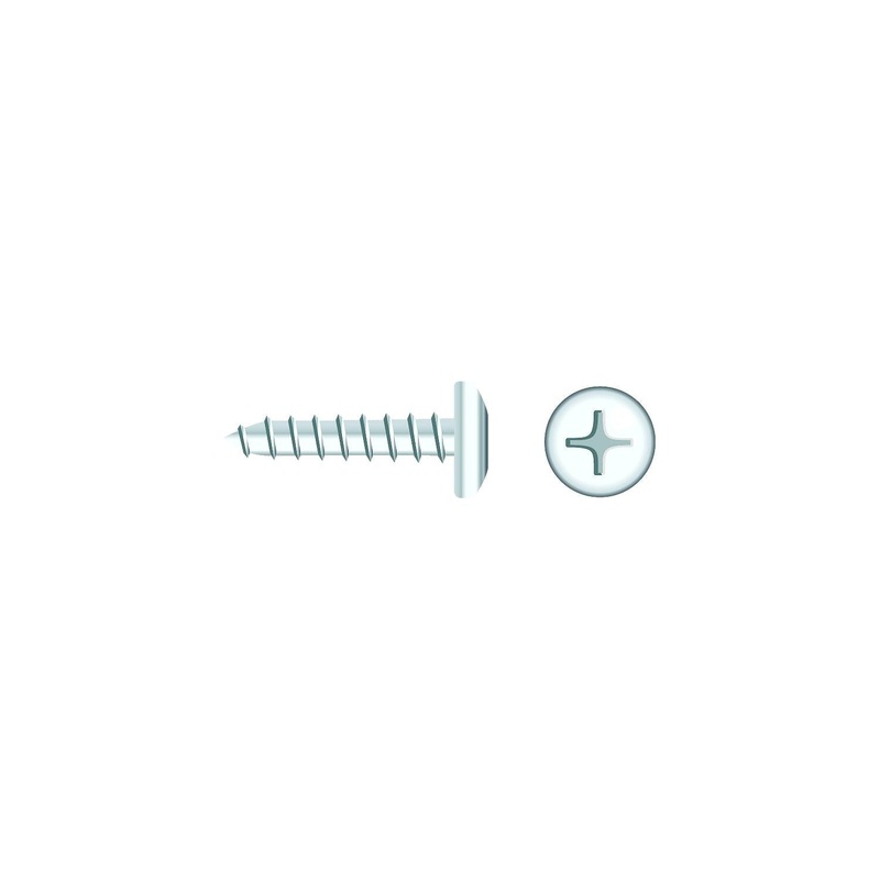 Seachoice 01760 Chrome Plated SS Phillips Tapping Screw – Pan Head, #6 x 1/2