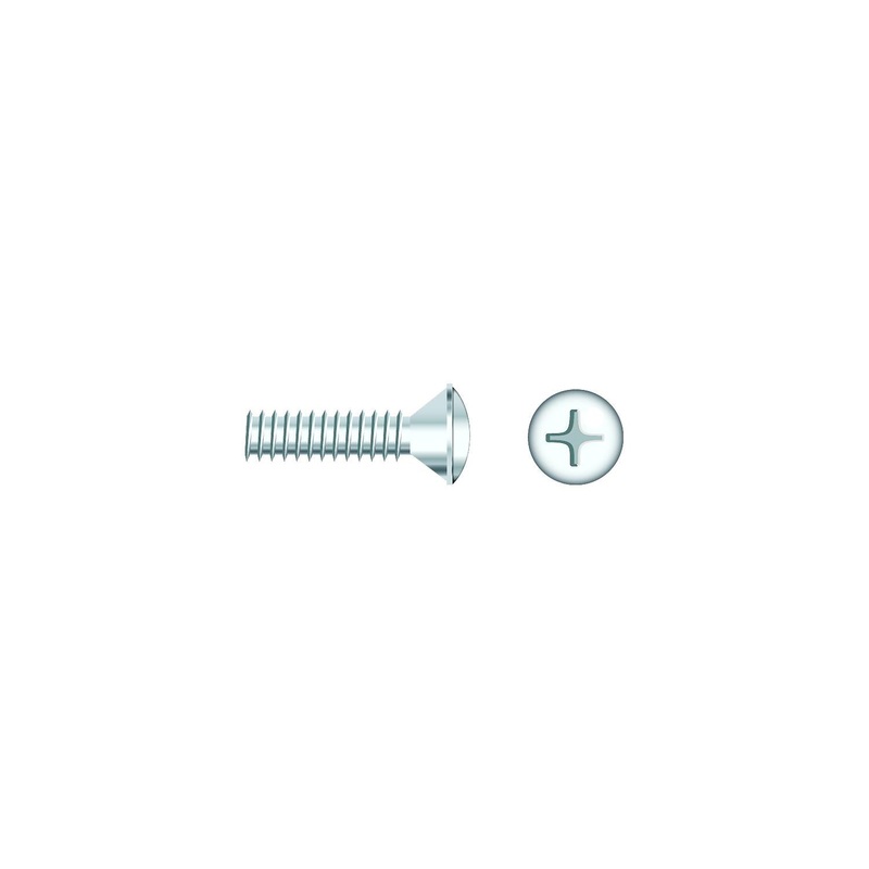 Seachoice 01808 Chrome Plated SS Phillips Machine Screw – Oval Head, 8-32 x 2