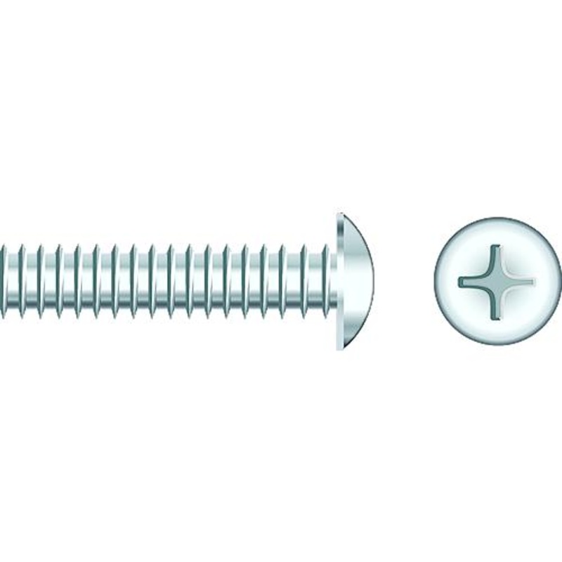 Seachoice 01817 Chrome Plated SS Phillips Machine Screws – Truss Head, 1/4-20 x 1