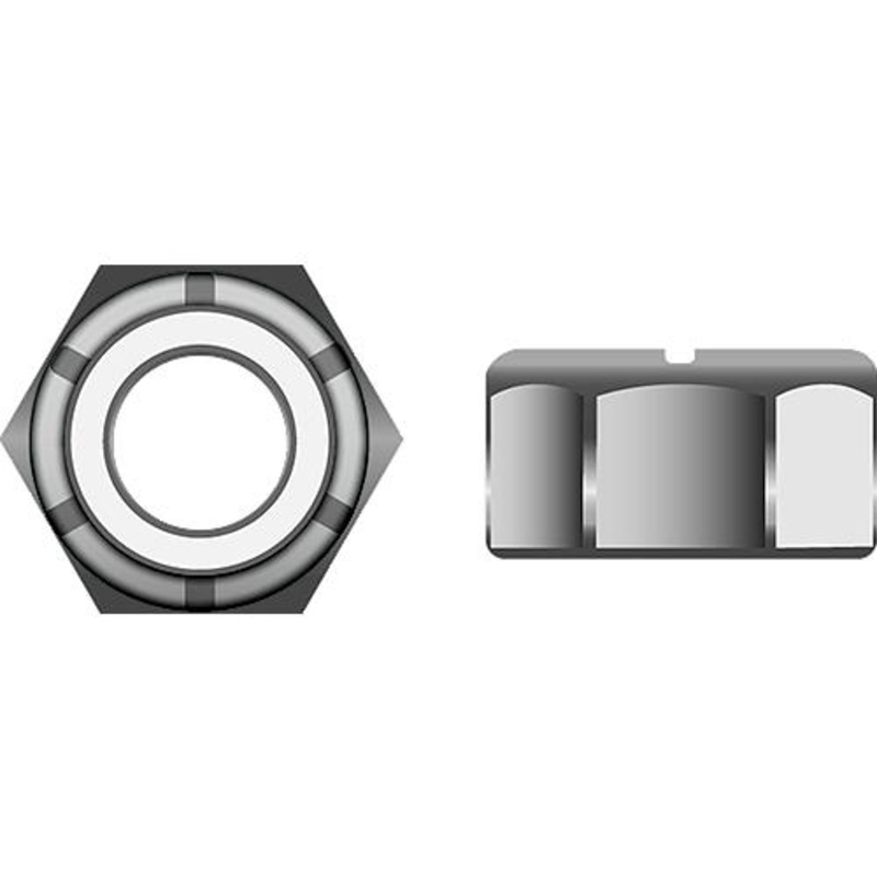 Seachoice Stainless Steel Nylon Insert Locknut, 1/2-20