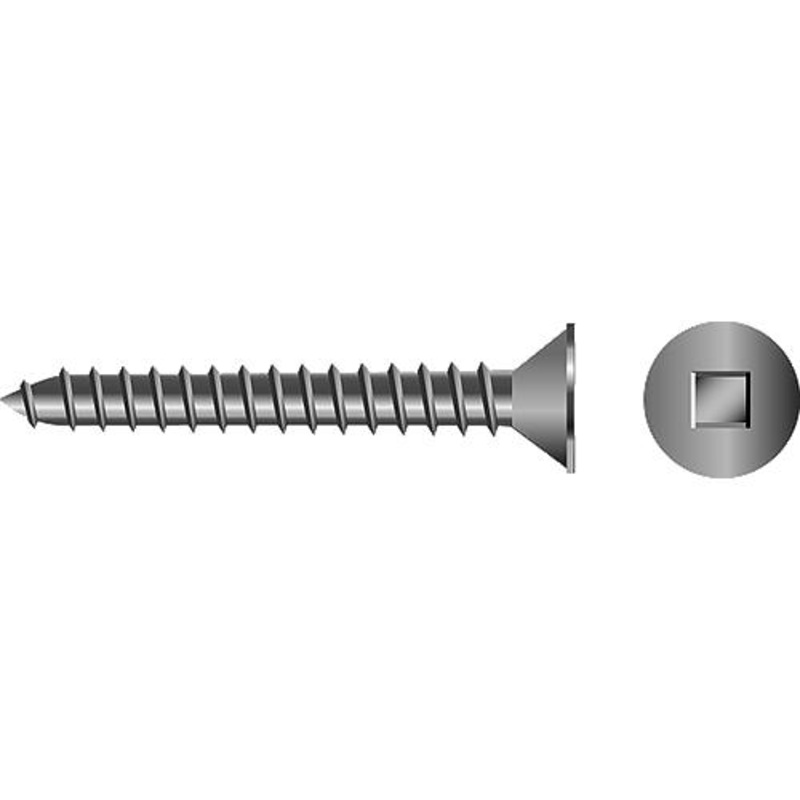 Square Tapping Screw – Flat Head,#10 x 1-1/4