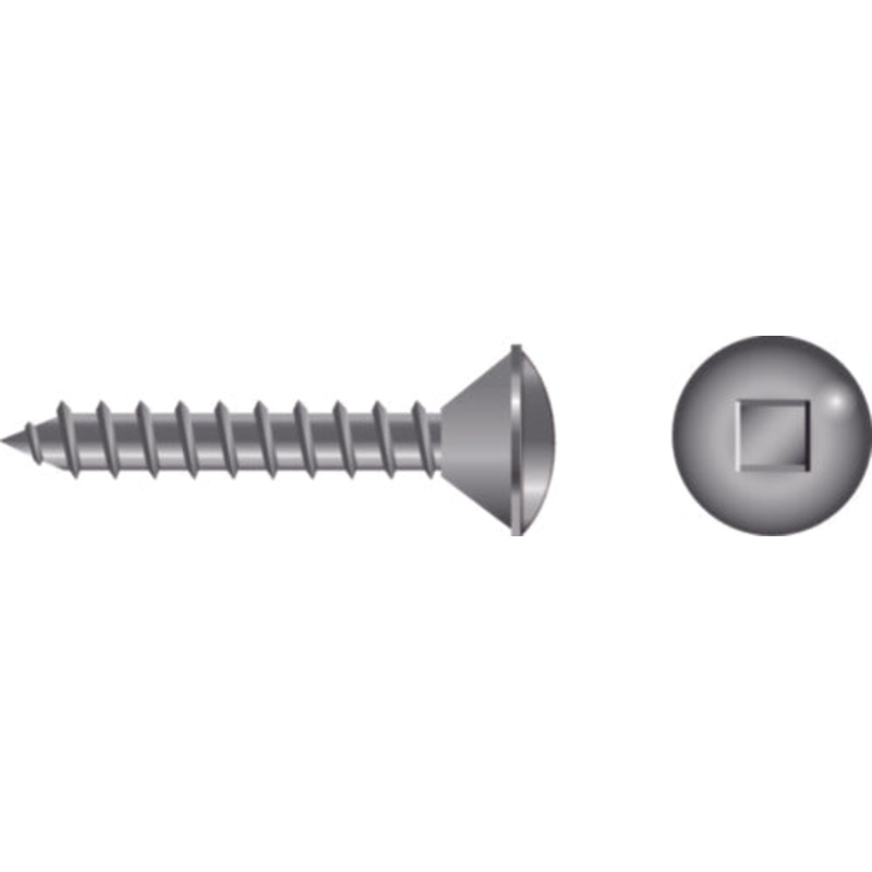 Square Tapping Screw – Oval Head #10 x 2-1/2