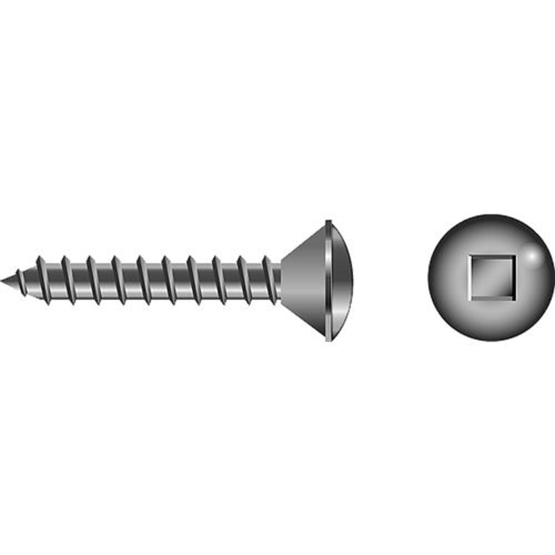 Square Tapping Screw – Oval Head#8 x 3/4