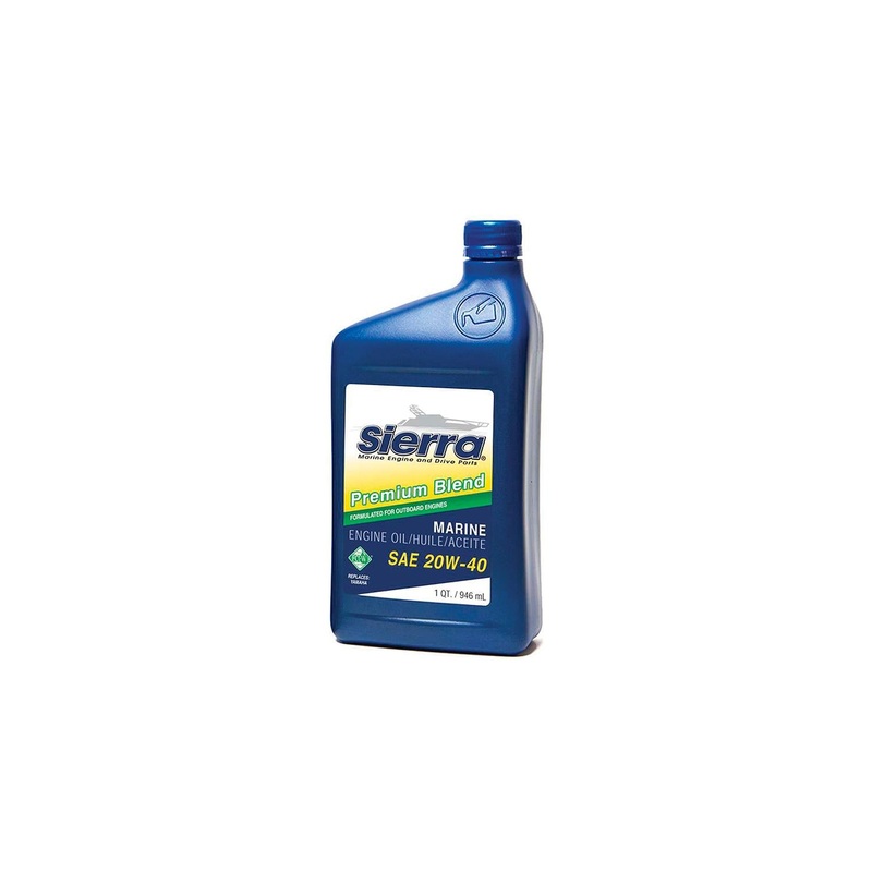 Sierra 4-Stroke 20W40 FC-W Mineral Outboard Engine Oil, Qt., Pack of 12