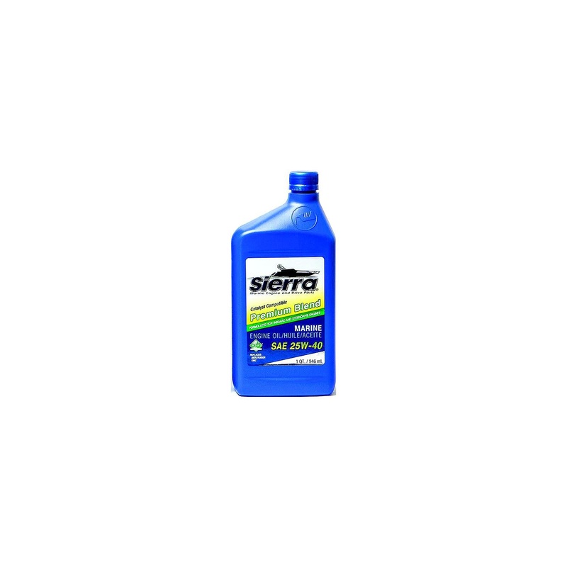 Sierra 9400CAT2 4-Cycle Stern Drive Engine Oil, 25W40 FCW, Qt., Pack of 12