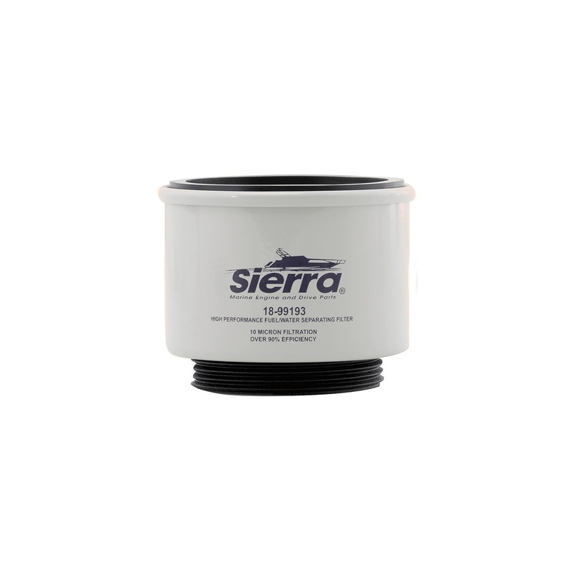 Sierra 99193UL Repalcement Racor Spin-On Fuel Water Separator Filter for Above or Below Deck Use, 10 Micron