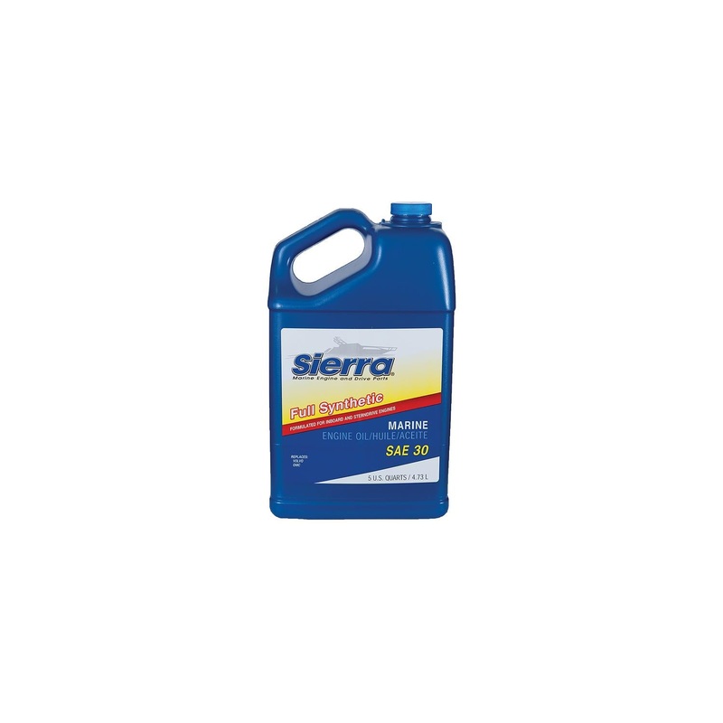 Sierra 94104 30 Wt. Full Synthetic 4-Cycle Marine Engine Oil, 5 Qt., Pack of 4