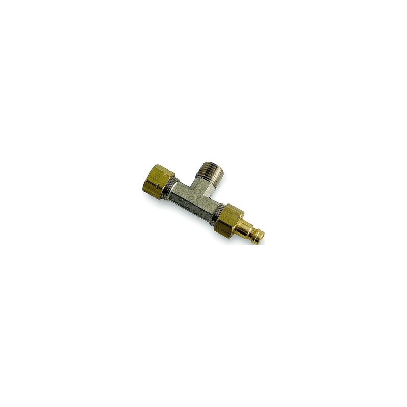 Dometic HF5520 Hydraulic Fitting Horizontal Bleeder Tees – Aluminum / Brass – 3/8 Tube – 2/Kit