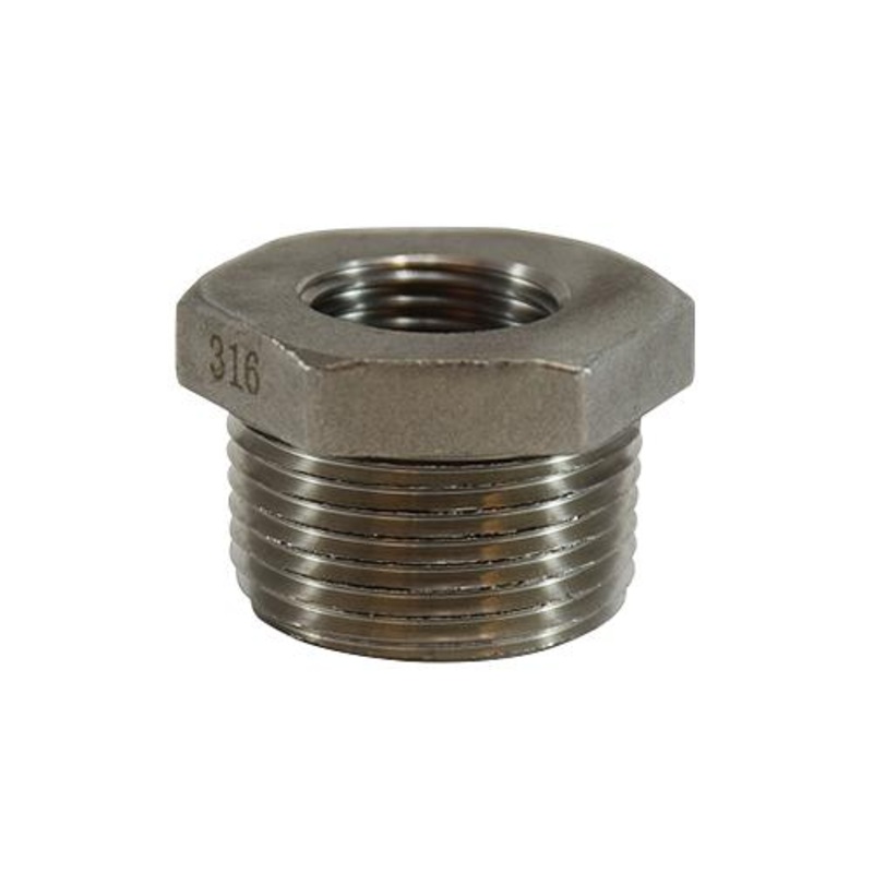 74524 316 Stainless Steel Hex Bushing, 1-1/2 x 1-1/4