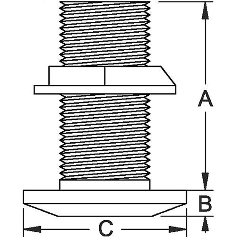 1 Thru-Hull With Nut
