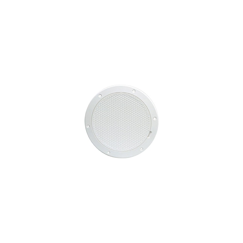 Beckson Pry-Out Deck Plate With Standard Trim Ring, Dimple Center