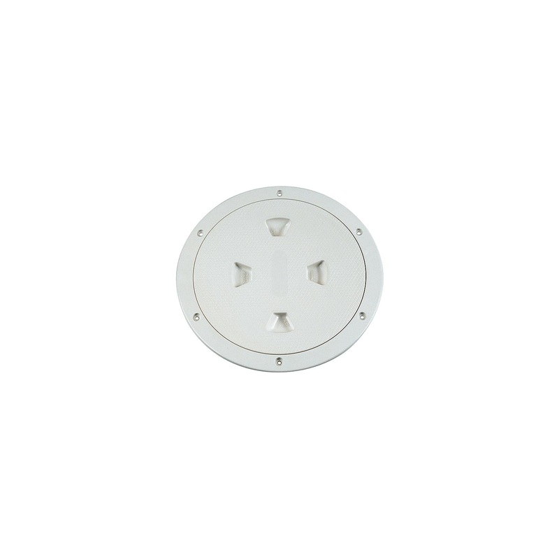 Beckson Screw Out Deck Plate With Standard Trim Ring, Diamond Center