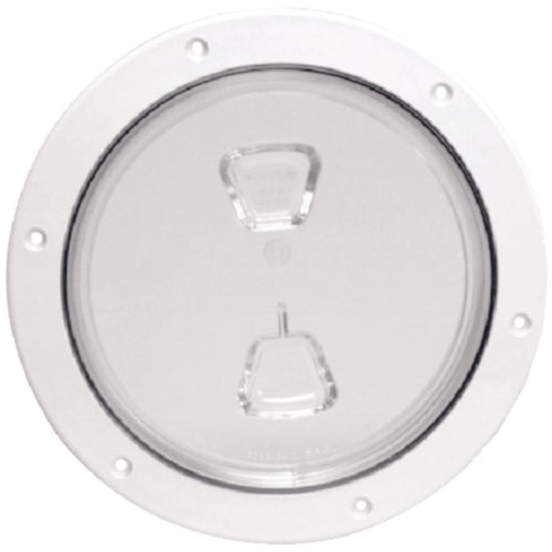 Beckson Screw Out Deck Plate With Standard Trim Ring, Smooth Center