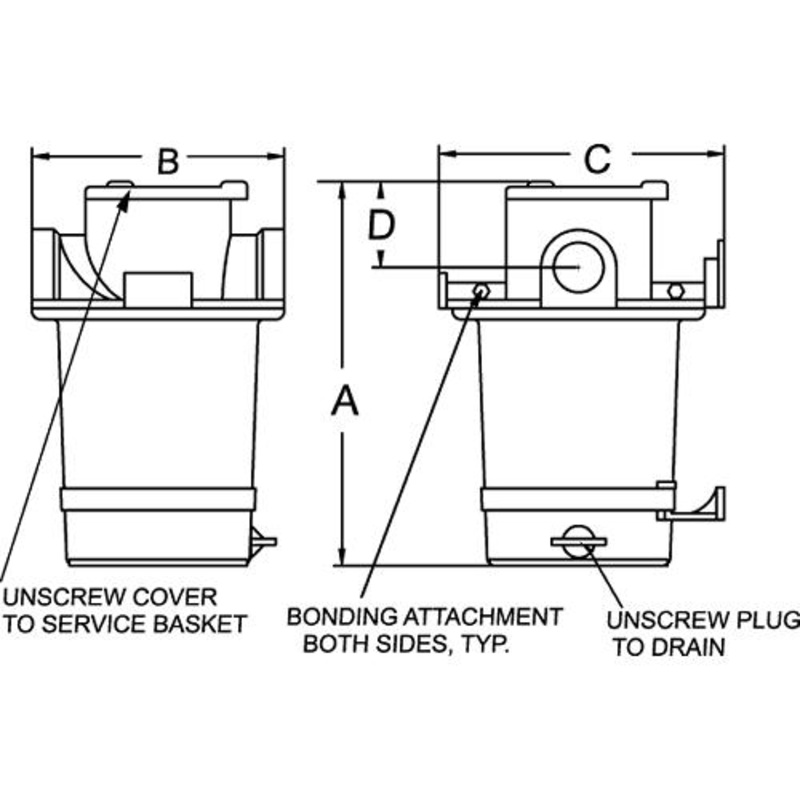 1 Strainer 304 SS Basket