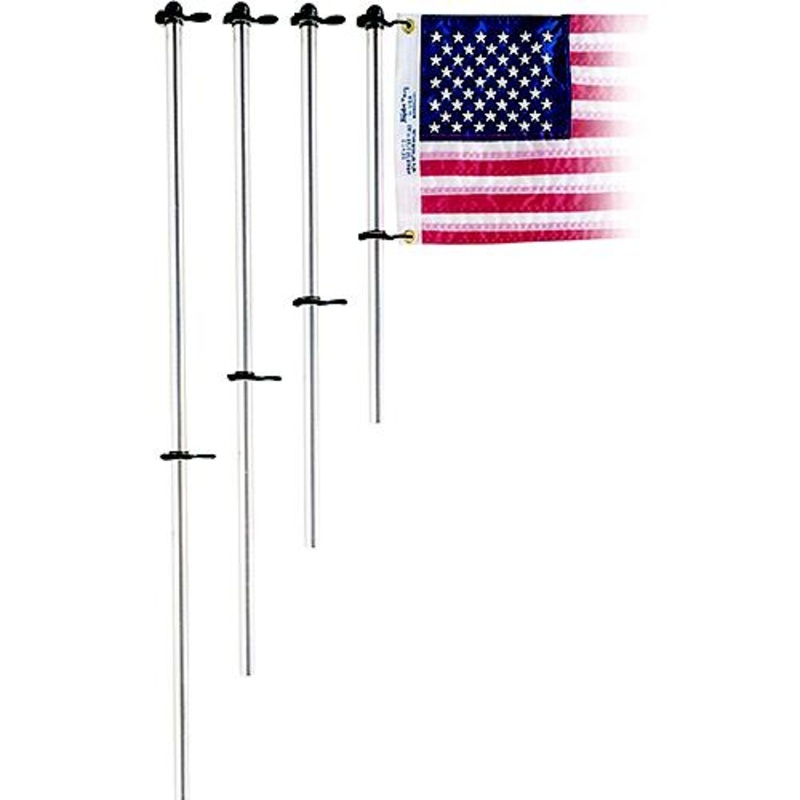 Taylor 3/4 Diameter Aluminum Flag Pole With Charlevoix Flag Clips