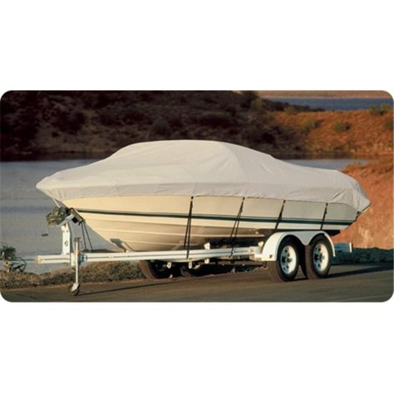 Taylor 70202 BoatGuard Universal Fit Trailerable Boat Cover w/Storage Bag and Tie-Downs, Aluminum Fishing Boats, 14′-16′