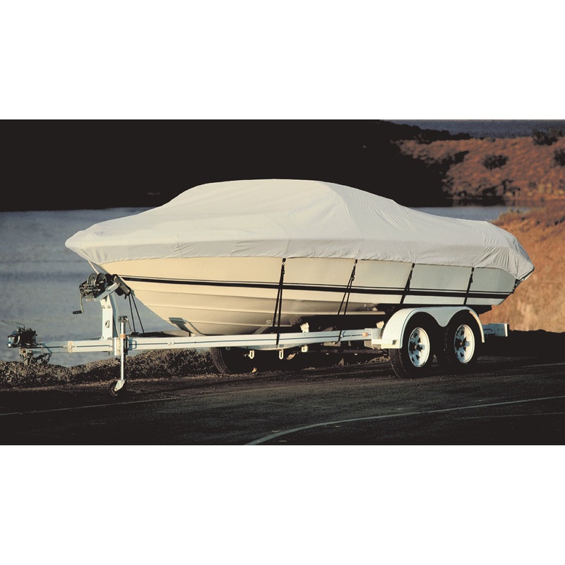 Taylor 70211 BoatGuard Universal Fit Trailerable Boat Cover w/Storage Bag and Tie-Downs, Center Console Boats, 17′-19′