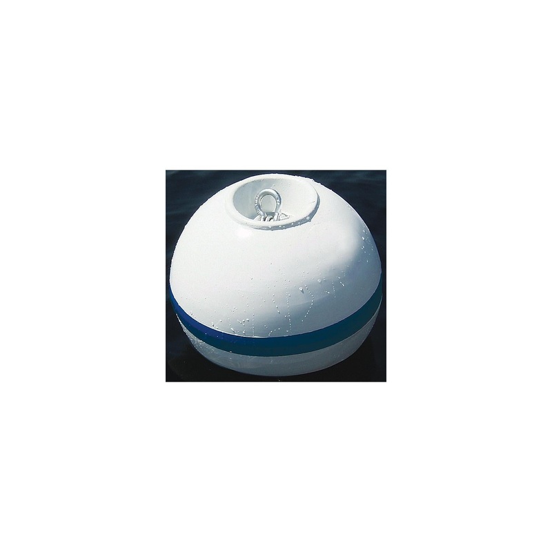 Taylor Sur-Moor Shackle Buoy – White With Blue Reflective Striping