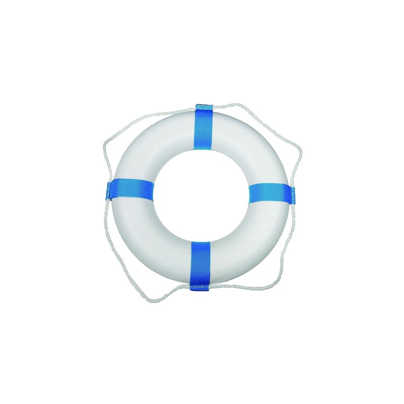 Taylor 20 Decorative Ring Buoy, White/Blue (Not a Life Saving Device)