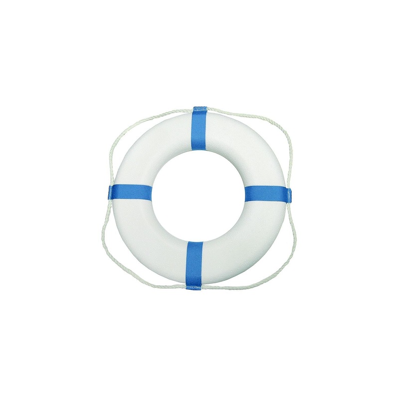 Taylor 25 Decorative Ring Buoy, White/Blue (Not a Life Saving Device)