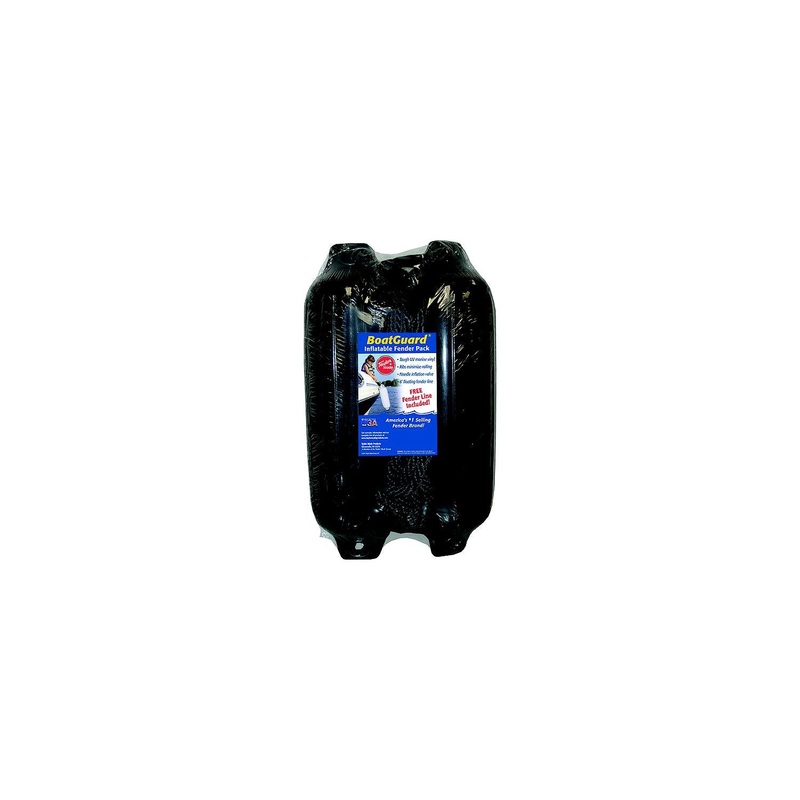 Taylor 2Pk Boatguard Fenders W/Fender Line, Black, 5 x 18