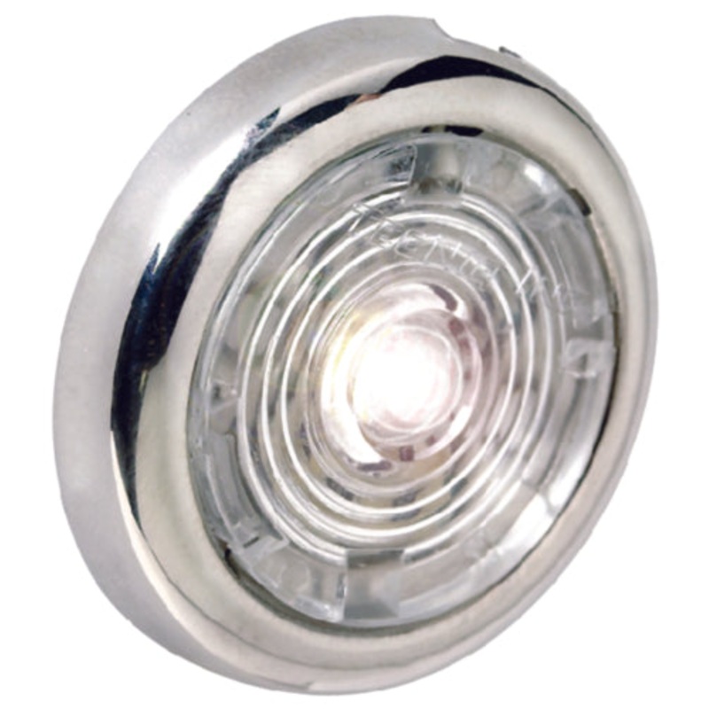 1-1/2 Red Interior/Exterior Light w/SS Bezel