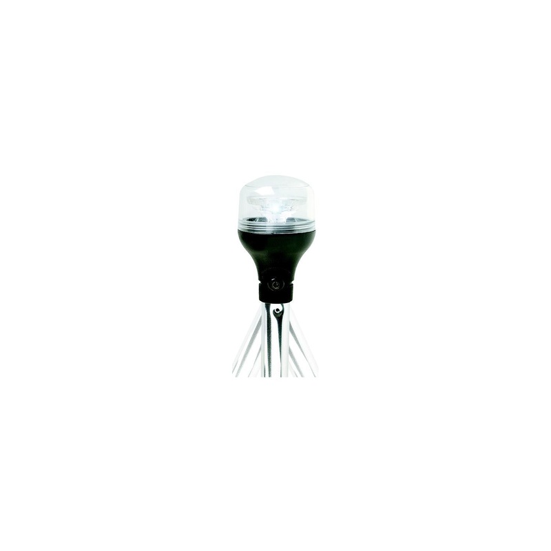 Attwood 5550PA207 2NM LED All-Round Fold-Down Light with Lightarmor Base & Aluminum Pole, 20