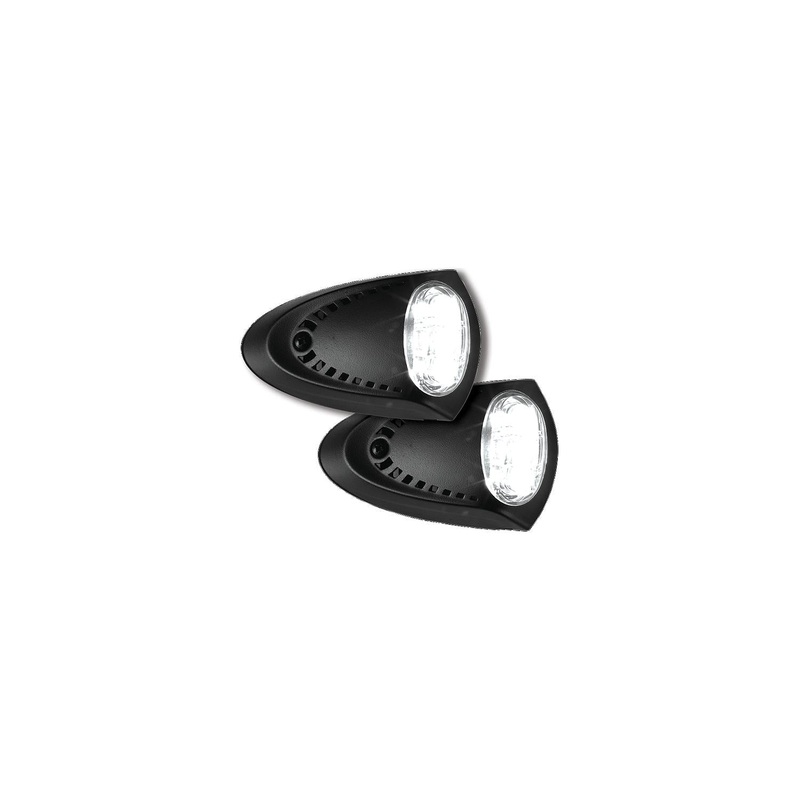 Attwood 6523BK7 Black LED Docking Lights, 2.8 x 4.5