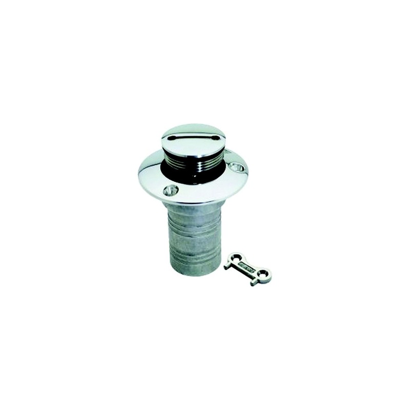Attwood Gas Deck Fill for 1-1/2 Hose, Stainless Steel