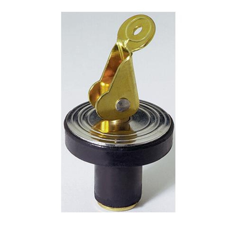 Attwood Livewell/Bailer Drain Plug, Brass Snap-Handle