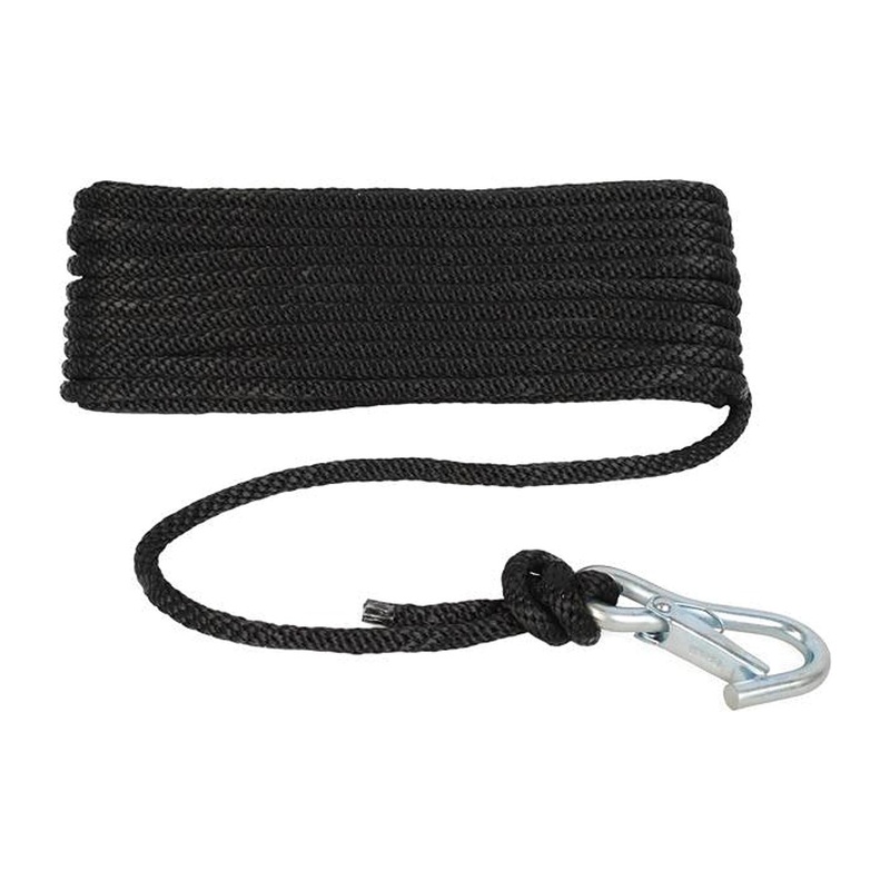 Attwood Solid Braid MFP Anchor Line, 3/8 x 50′ Black